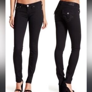 True Religion black section skinny 25X31 0164